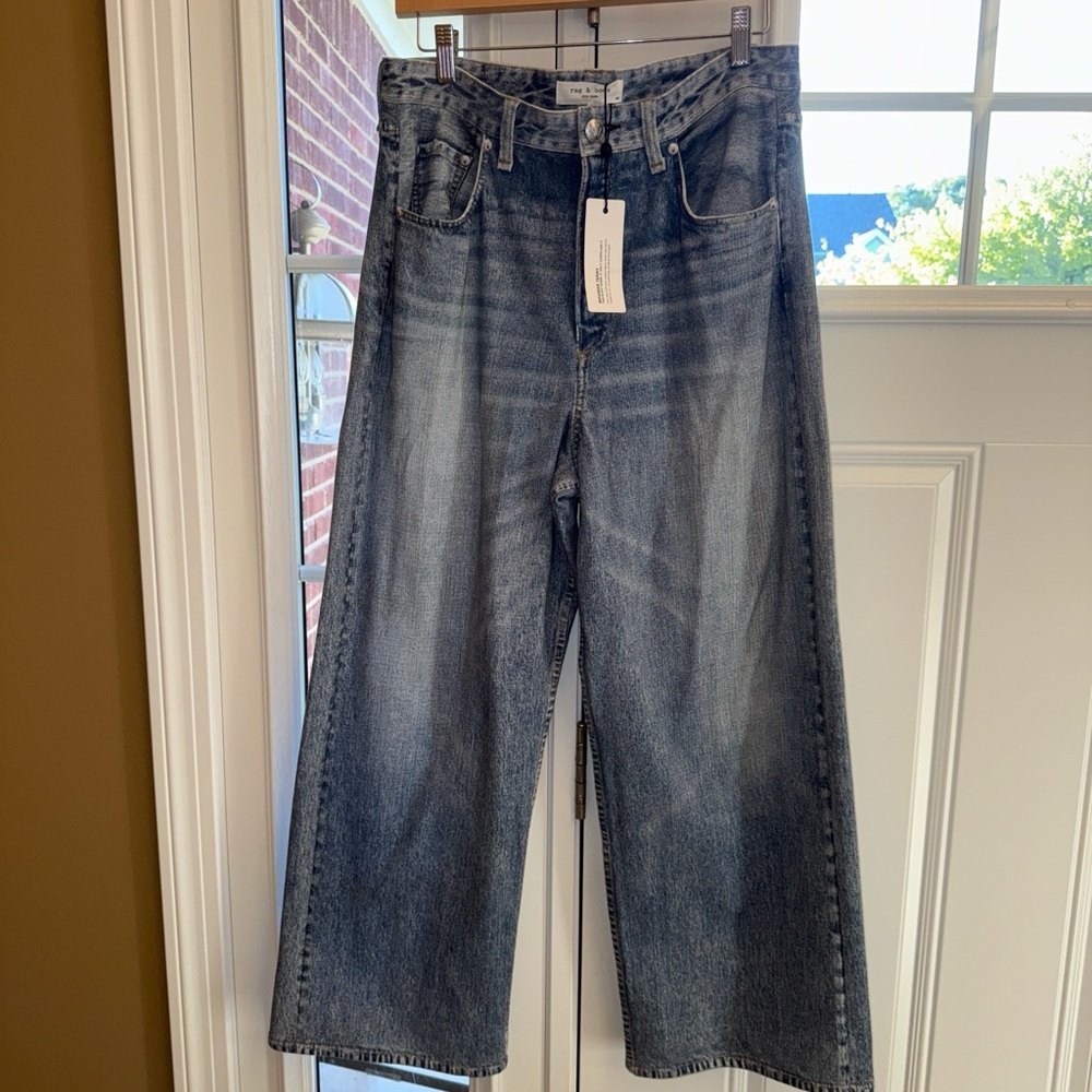 rag & bone Mirimar cotton terry wide leg jeans